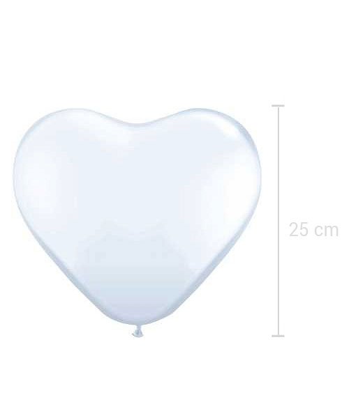 Ballon Blanc en forme de Coeur