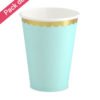 Gobelets en Carton Green Mint et Or