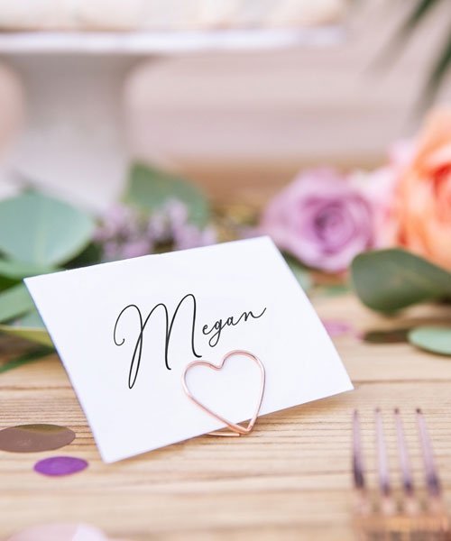 Marque Place Mariage Coeur Rose Gold