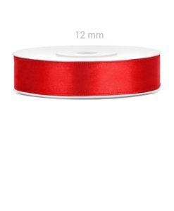 Ruban Rouge Satin 12 mm