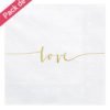 Serviettes Blanches Love Or