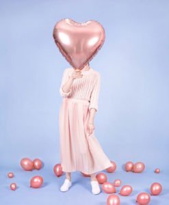 Ballon Coeur Rose Gold