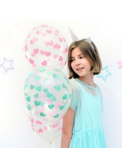 Ballons Coeurs Green Mint