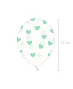 Ballons Coeurs Green Mint