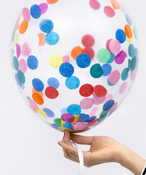 Ballons Confettis Multicolores