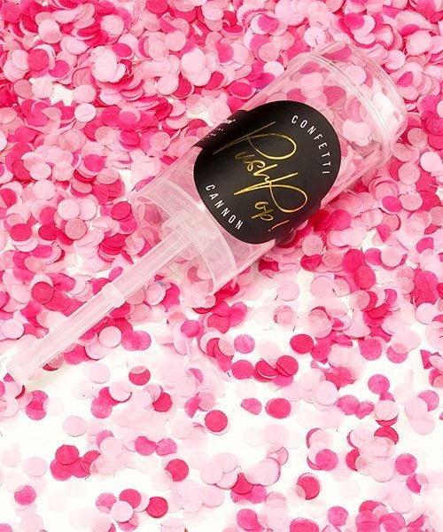 Lanceur de confettis Roses (Confettis Pop Rose) - Olili