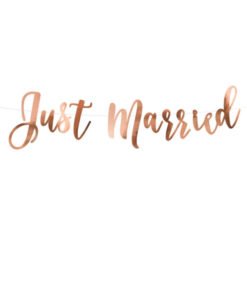 Guirlande Lettres Just Married Gold Rose