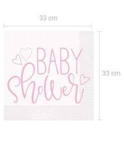 Serviettes Papier Baby Shower Fille