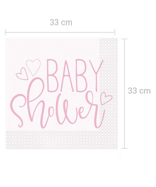 Serviettes Papier Baby Shower Fille