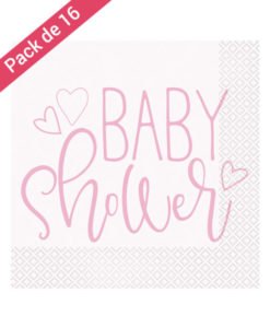 Serviettes Papier Baby Shower Fille