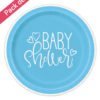 Assiettes Bleues et Blanches Baby Shower