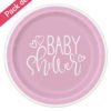 Assiettes Roses et Blanches Baby Shower