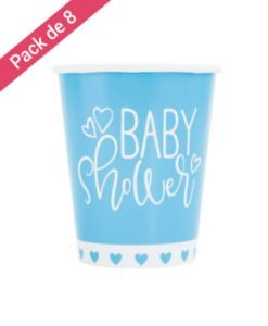 Gobelets Bleus et Blancs Baby Shower