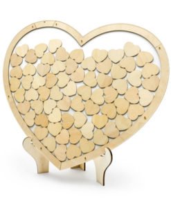 Livre d'or Coeur Cadre Bois