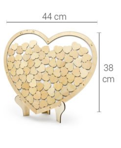 Livre d'or Coeur Cadre Bois