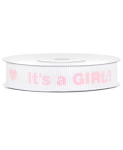 Ruban Blanc It's a girl pour Baby Shwoer Fille