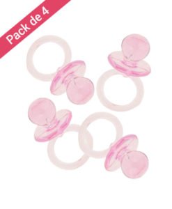 Sucettes XL Roses Baby Shower Fille