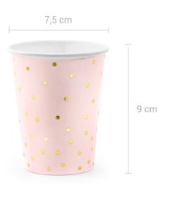 Gobelets Roses Points Or Anniversaire Baby Shower