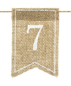 Numeros de Table en Jute Mariage