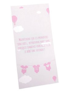 Carte Pronostic Baby Shower Fille