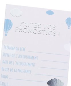 Carte Pronostic Baby Shower Garçon