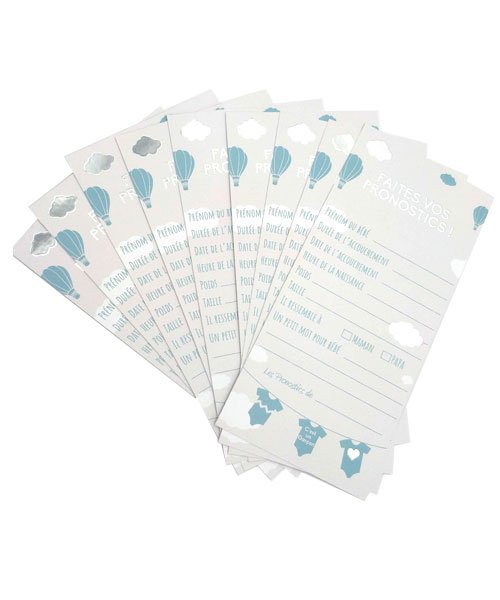 Lot de 10 cartes de pronostics baby shower - Cdiscount