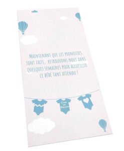 Carte Pronostic Baby Shower Garçon