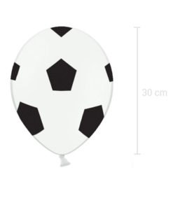 Ballons Blancs et Damier Noir Anniversaire Football