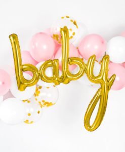 Ballon Baby Couleur Or Baby Shower