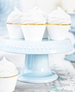 Habillage Cupcake Blanc et Or