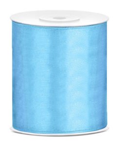 Ruban Bleu Satin XXL 10 cm