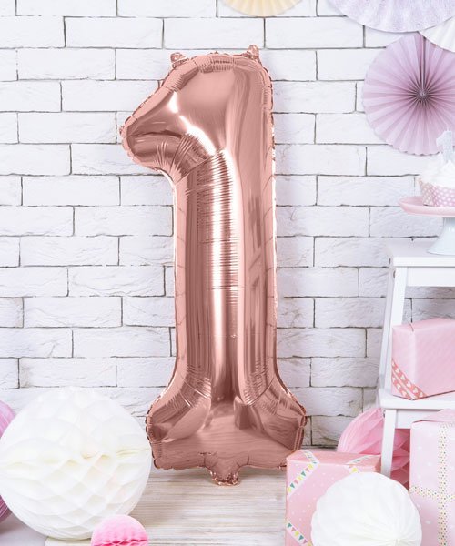 Ballon aluminium numéro 6 ans ballon d'anniversaire rose 86 cm avec paille