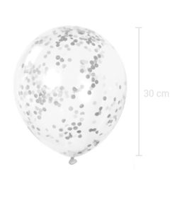 Ballons Confettis Argent