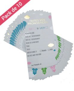 Carte Pronostics Baby Shower Mixte