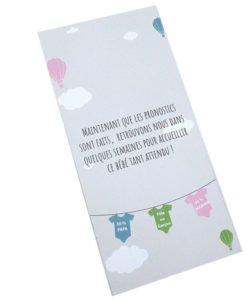 Carte Pronostics Baby Shower Mixte