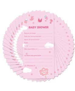 Cartes Pronostics Baby Shower Fille
