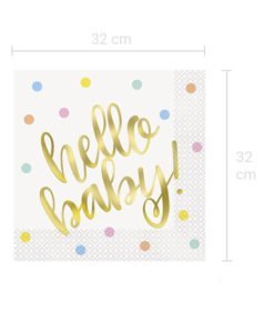 Serviettes Table Hello Baby