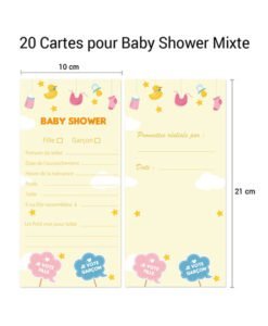 Carte Pronostic Baby Shower Mixte