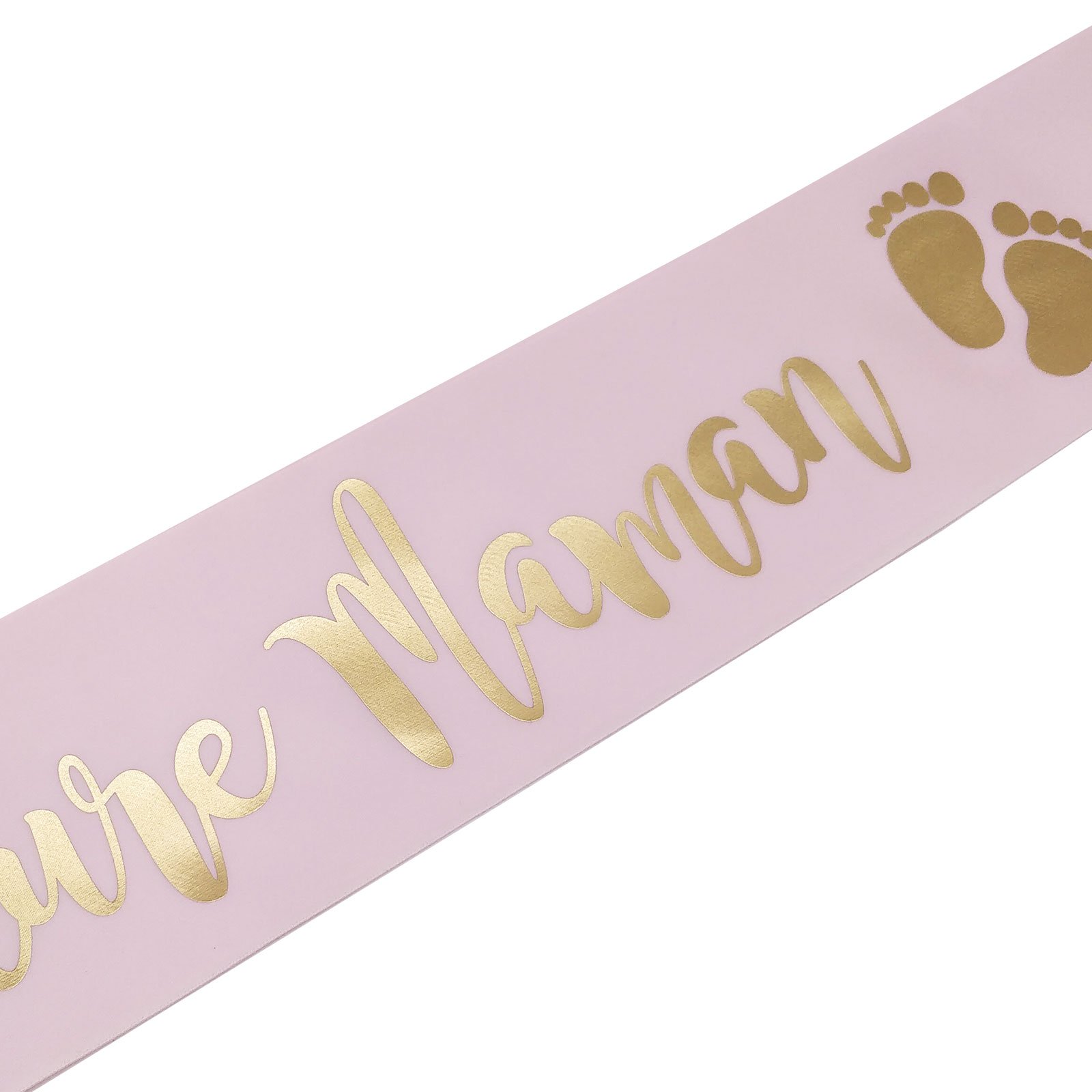 Echarpe Rose et Or Baby Shower Future Maman Lettres Or