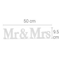 Lettres Bois Blanc Mr & Mrs