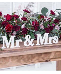 Lettres Bois Blanc Mr & Mrs