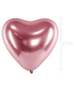 Ballon Latex Coeur et Rose Gold