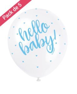 Ballons Hello Baby Bleu