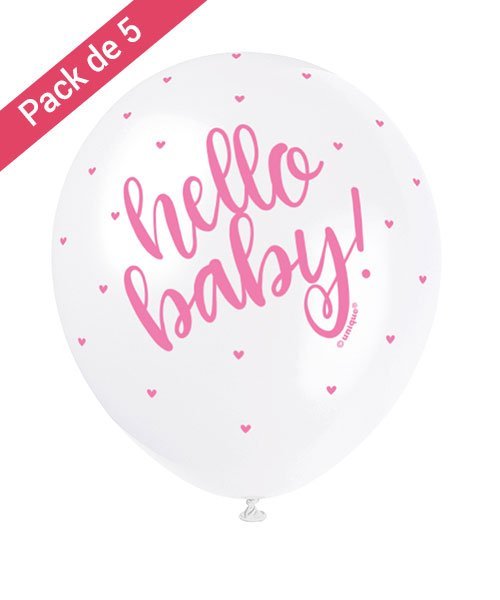 Ballons Hello Baby Rose