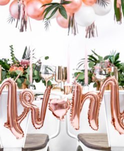 Ballons Lettres Mr Mrs Rose Gold