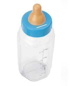 Biberon Tirelire XXL Baby Shower Bleu