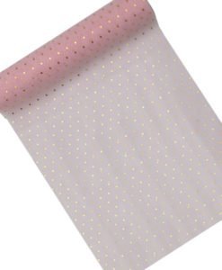 Chemin de Table Rose et Or
