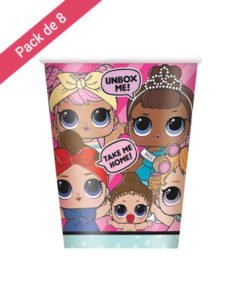 8 Gobelets en carton Barbie - decoration anniversaire enfant