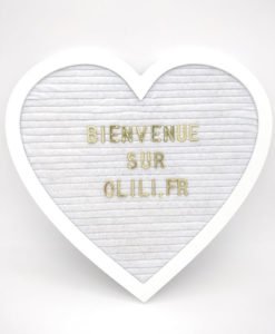 Letter Board Coeur Blanc