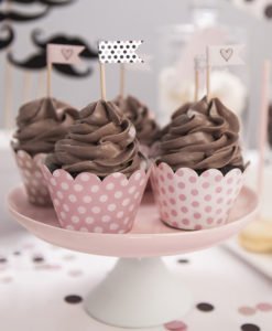 Habillage Cupcake Rose à Pois